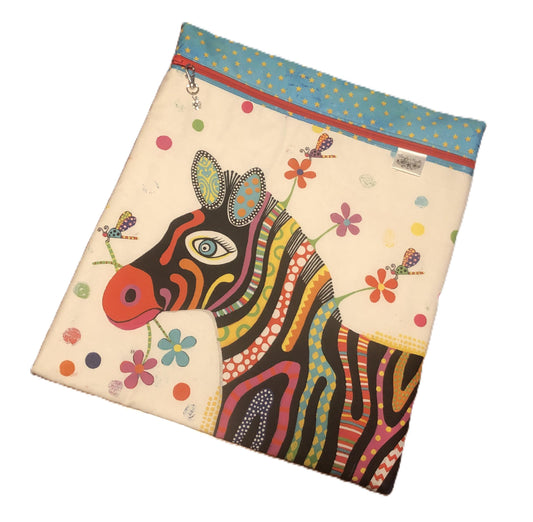 Zebra Large Project Bag for Cross Stitch and crafts