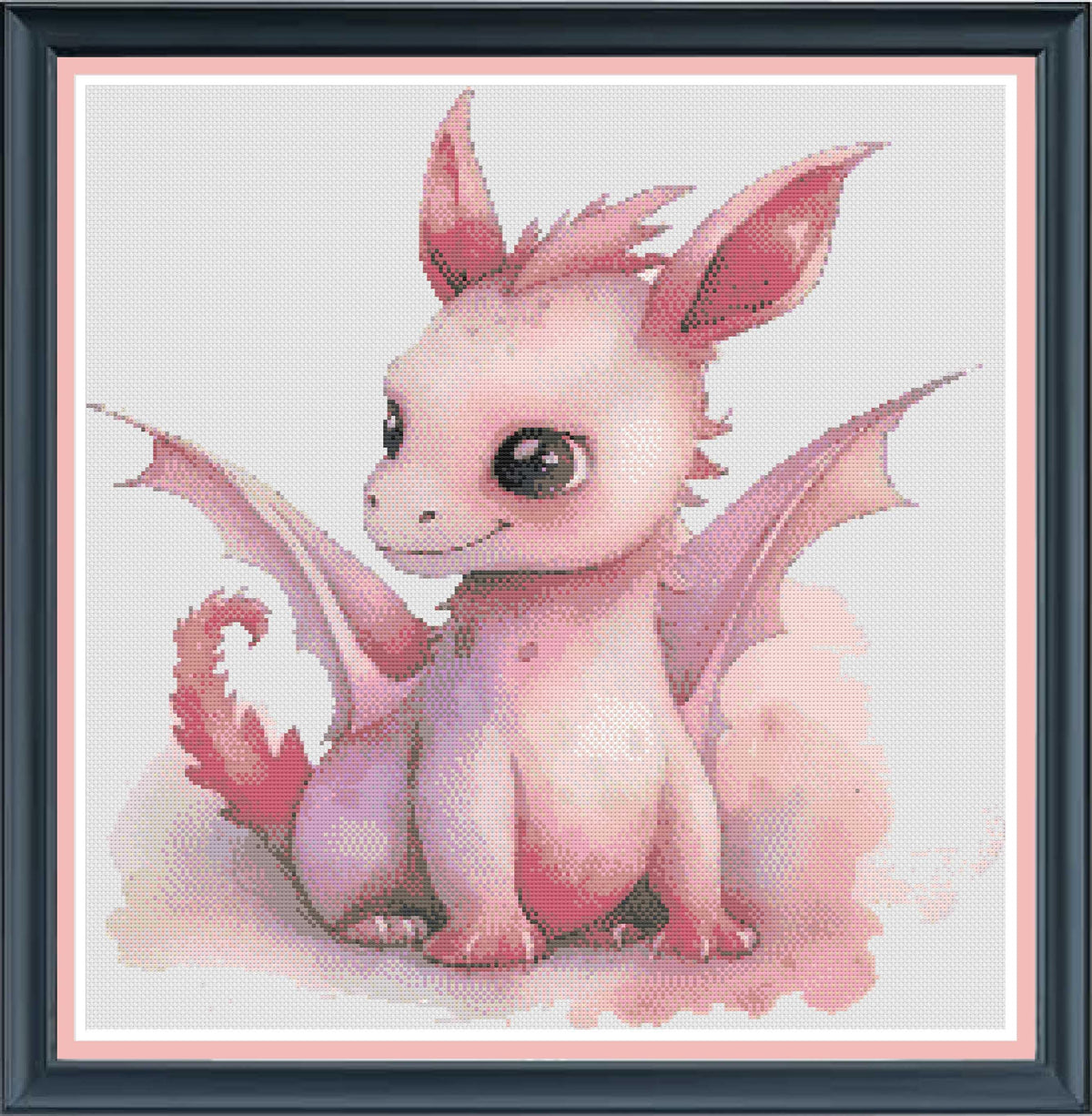 Pink Dragon PDF Cross Stitch Chart
