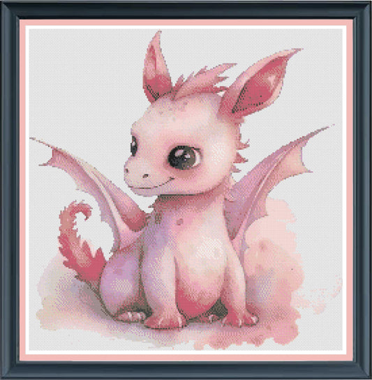 Pink Dragon PDF Cross Stitch Chart