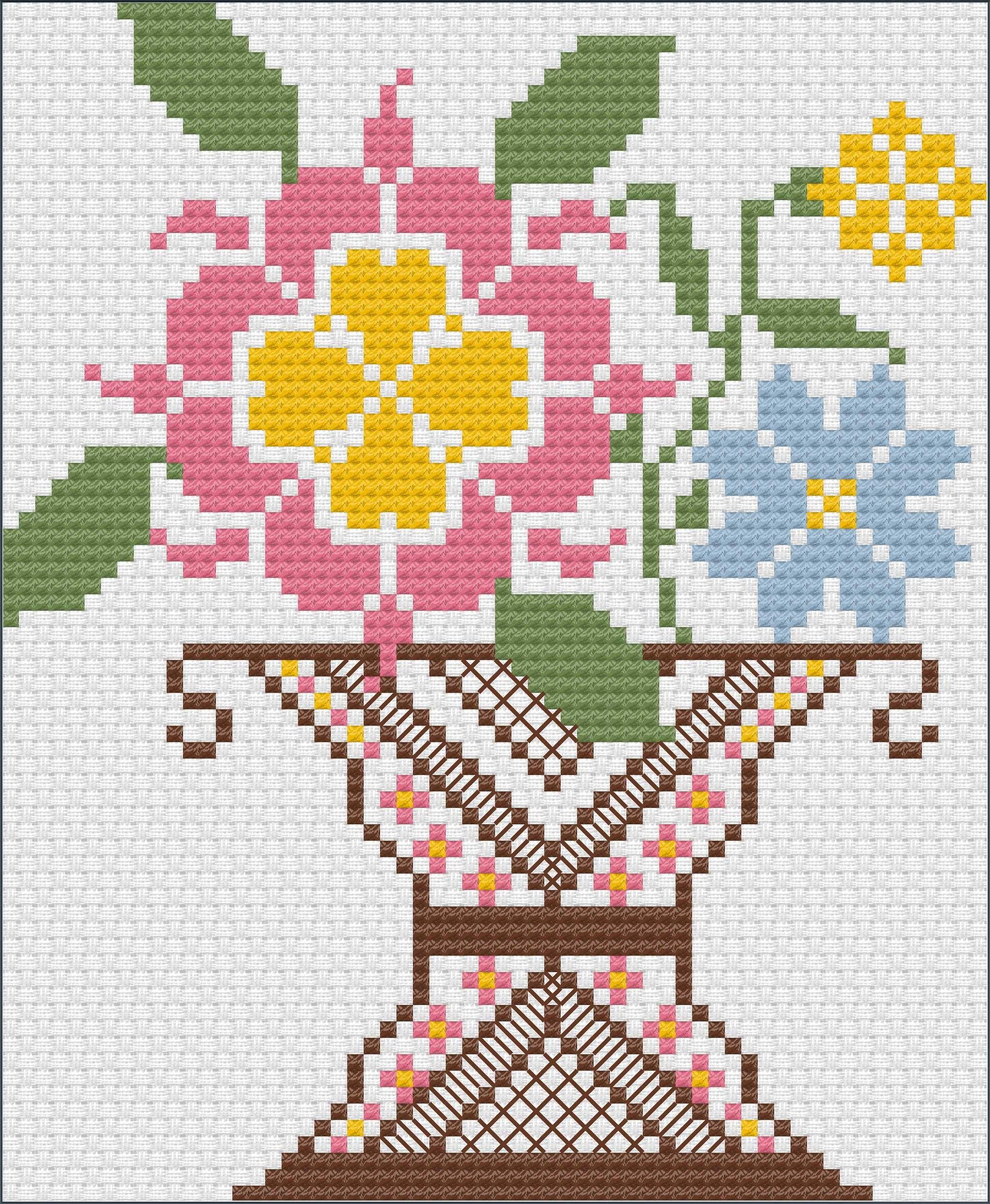 Fowerpot PDF Cross Stitch Chart