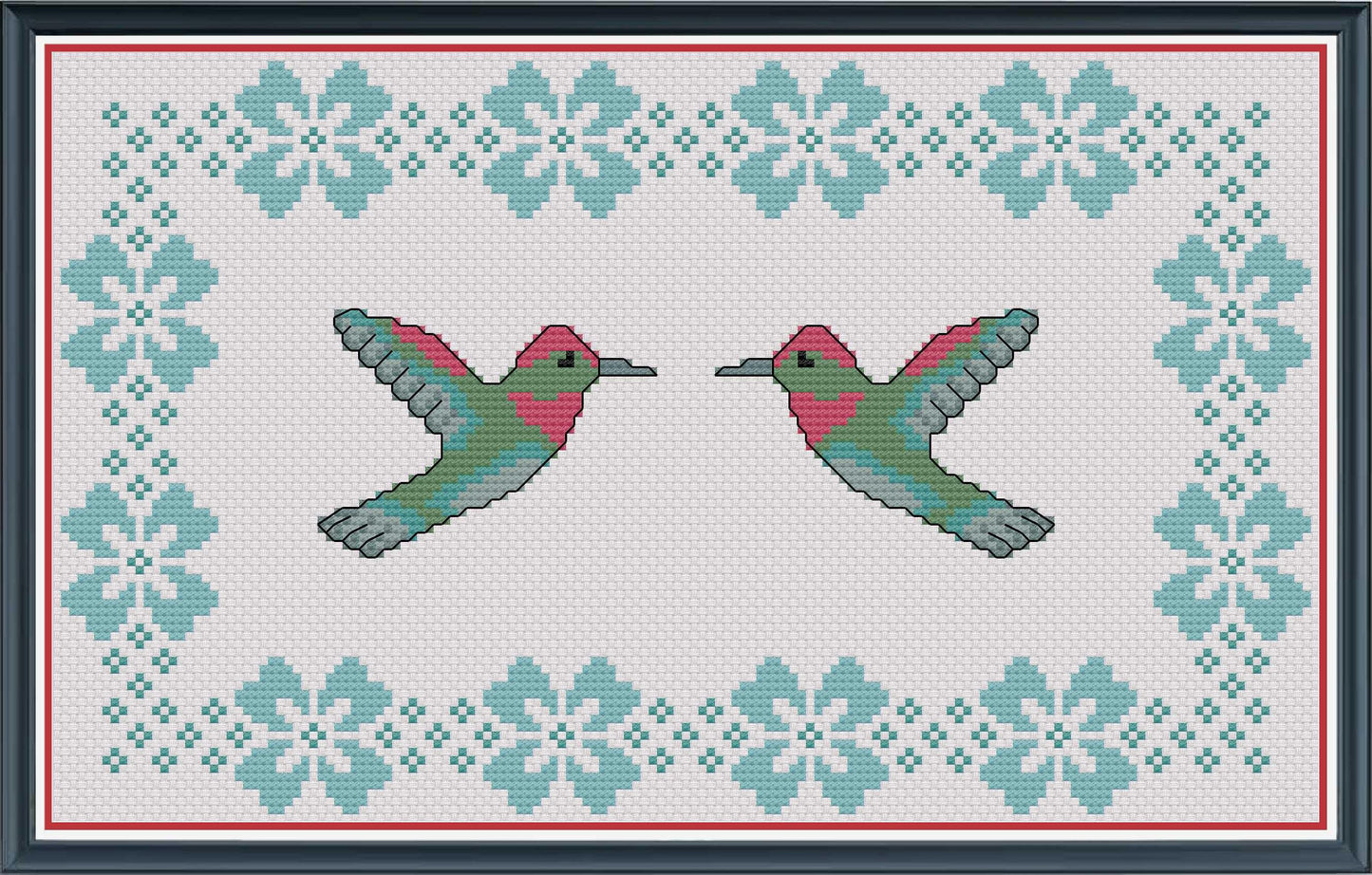 Hummingbirds PDF Cross Stitch Chart