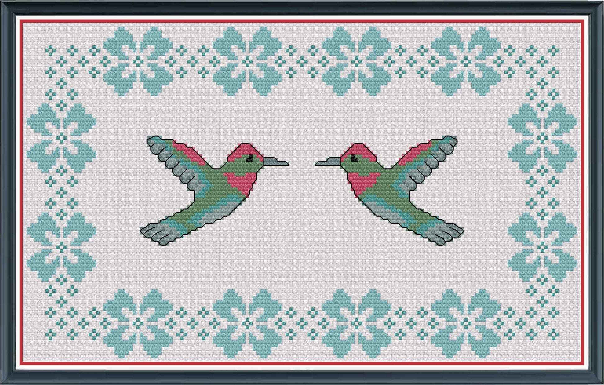 Hummingbirds PDF Cross Stitch Chart