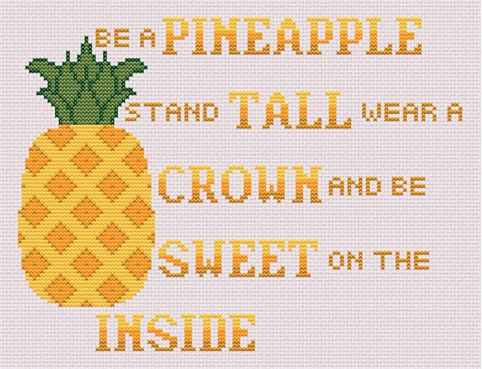 Be A Pineapple PDF Cross Stitch Chart