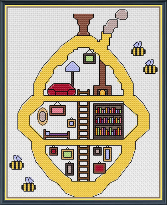 The Bee House PDF Cross Stitch Chart