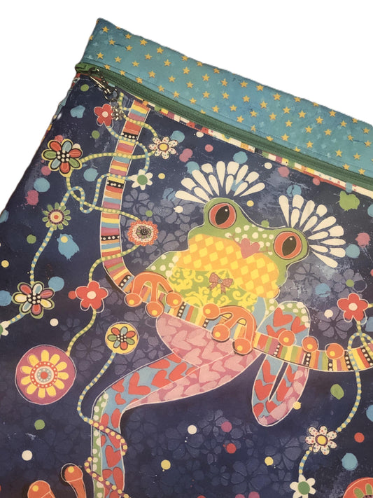 Frog Large Project Bag for Cross Stitch and crafts