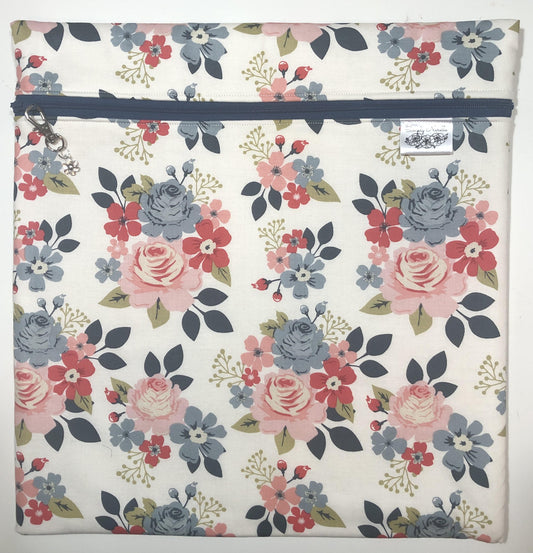 Floral Project Bag for Cross Stitch, Embroidery and other crafts