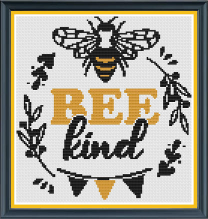 Bee Kind PDF Cross Stitch Chart