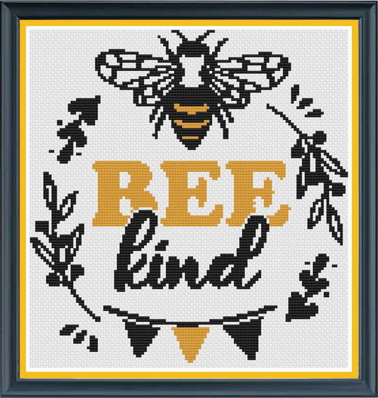 Bee Kind PDF Cross Stitch Chart