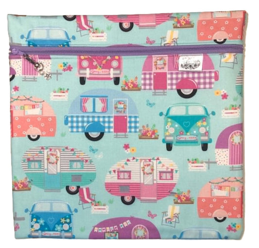Caravan Trailer Project Bag for Cross Stitch and other crafts
