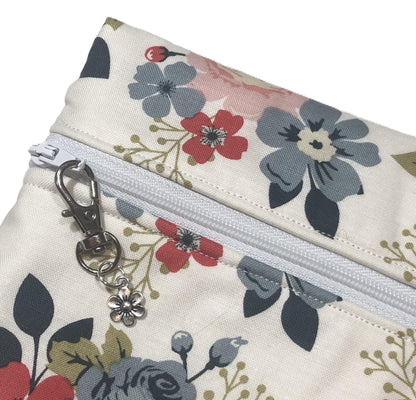 Floral Project Bag for Cross Stitch, Embroidery and other crafts