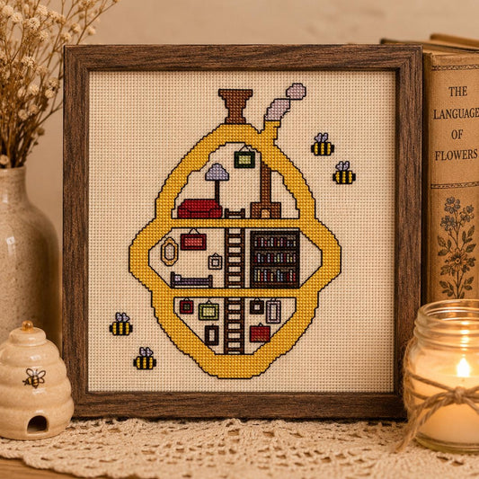 The Bee House PDF Cross Stitch Chart