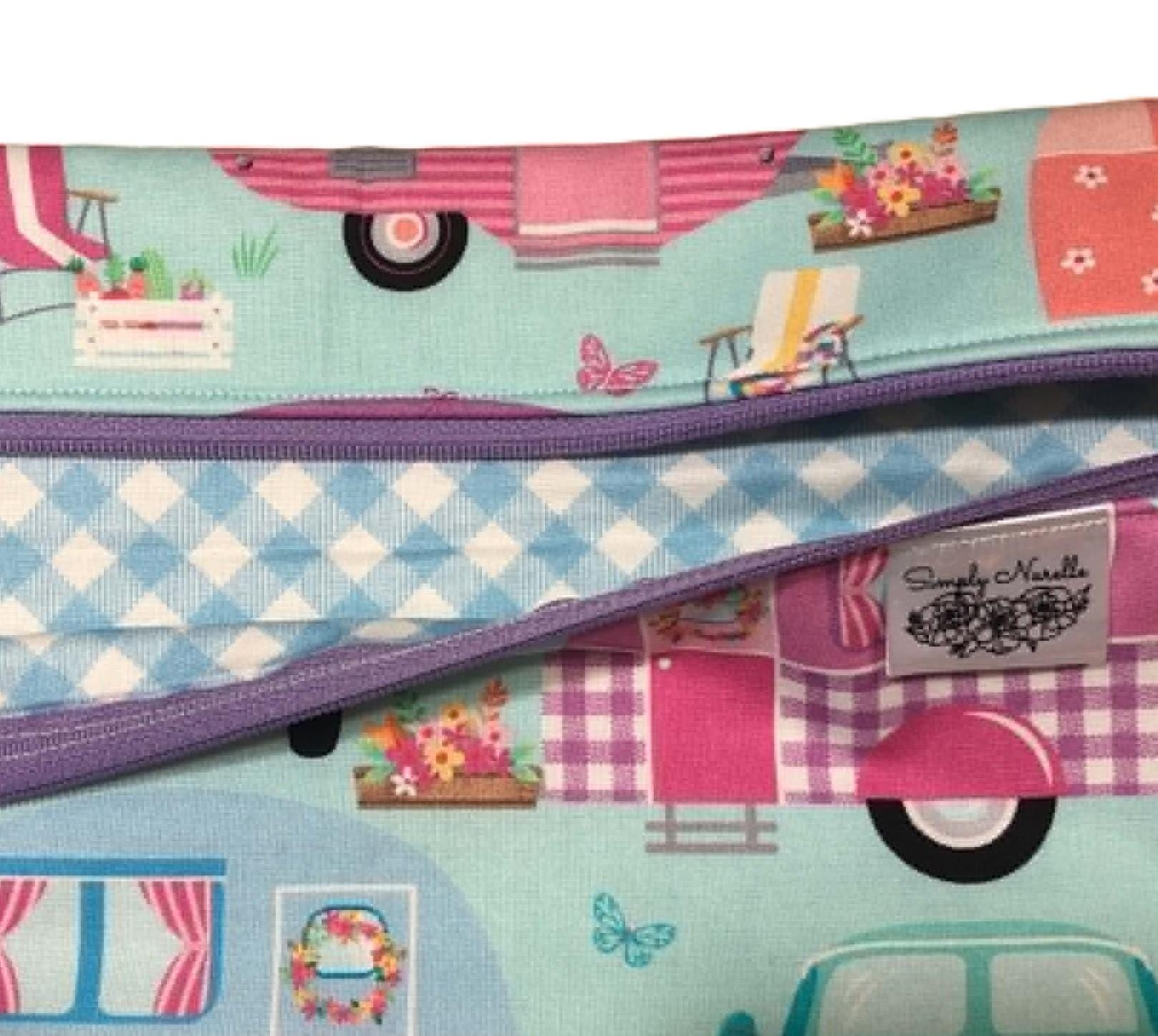Caravan Trailer Project Bag for Cross Stitch and other crafts