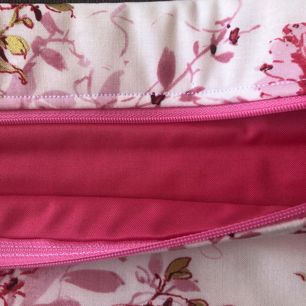 Pink Floral Project Bag for Cross Stitch and other crafts