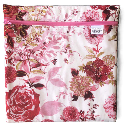 Pink Floral Project Bag for Cross Stitch and other crafts