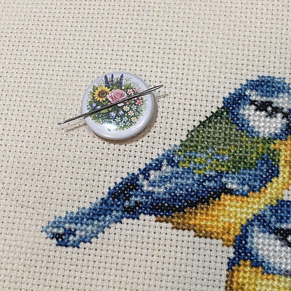 Spring Floral Bouquet Needle Minder/Thread Holder/ Parking Aid