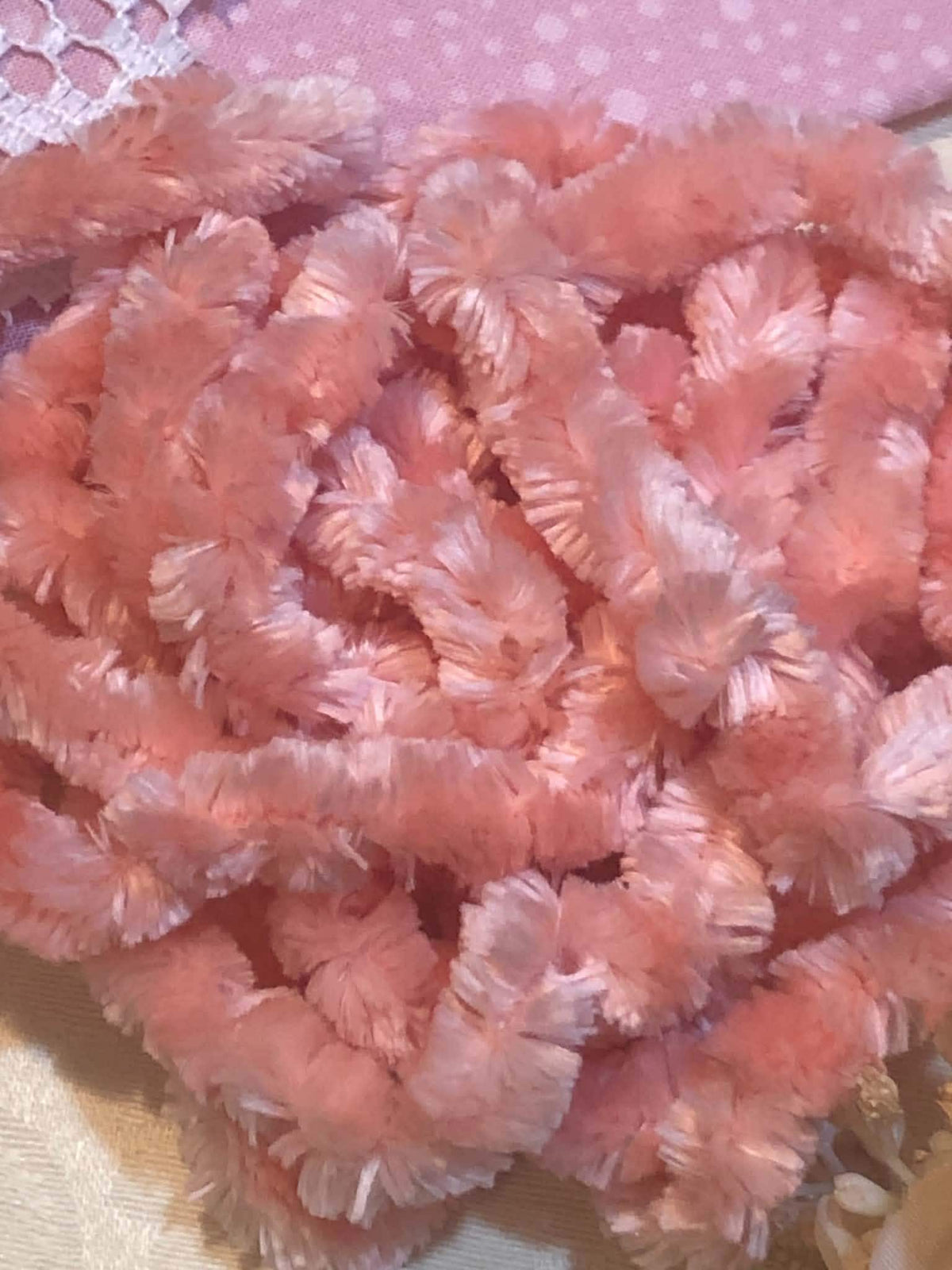 Hand dyed Chenille Trim - Watermelon