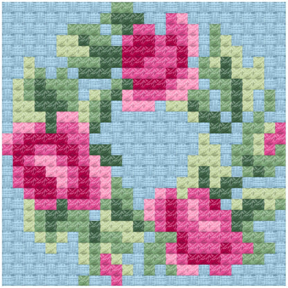 Rose Scissor Fob Cross Stitch Pattern – Instant Download