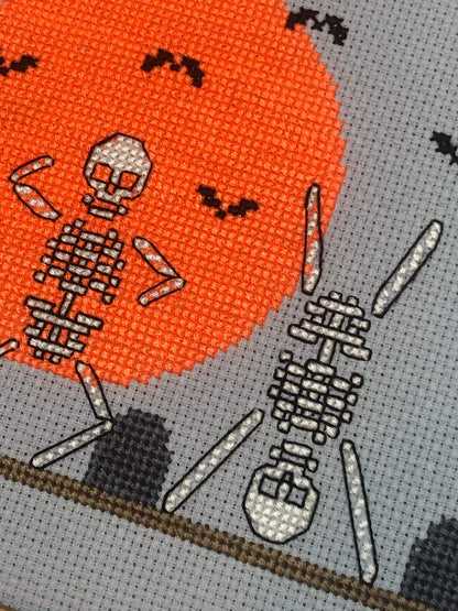 Graveyard Boogie Cross Stitch Pattern – Instant Download