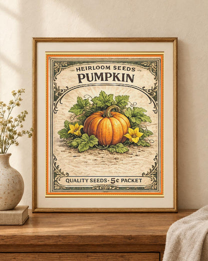 Pumpkin Seed Packet Full Coverage PDF Cross Stitch Chart