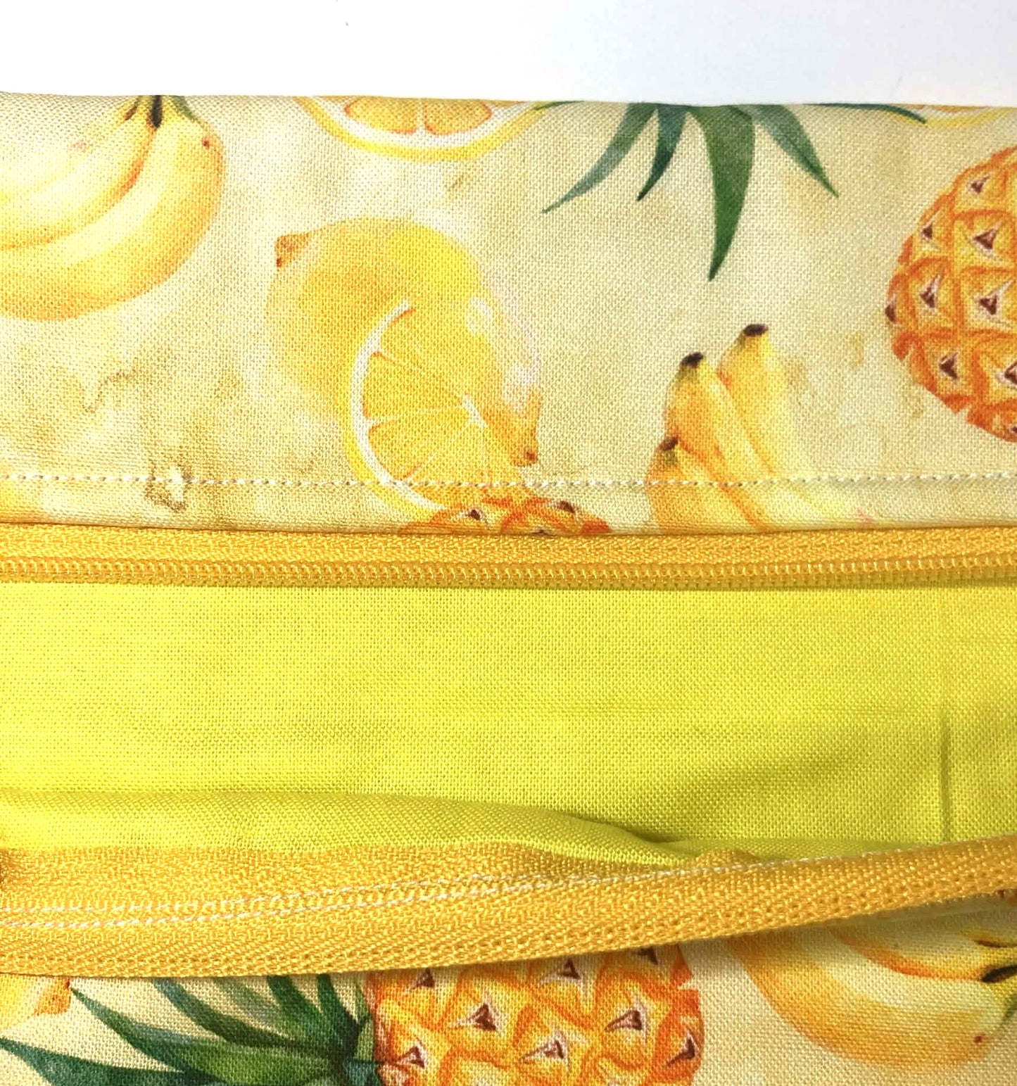 Pineapple Project Bag for Cross Stitch : Handmade Cotton Craft Organizer