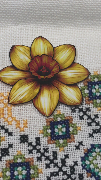 Daffodil magnetic needle minder