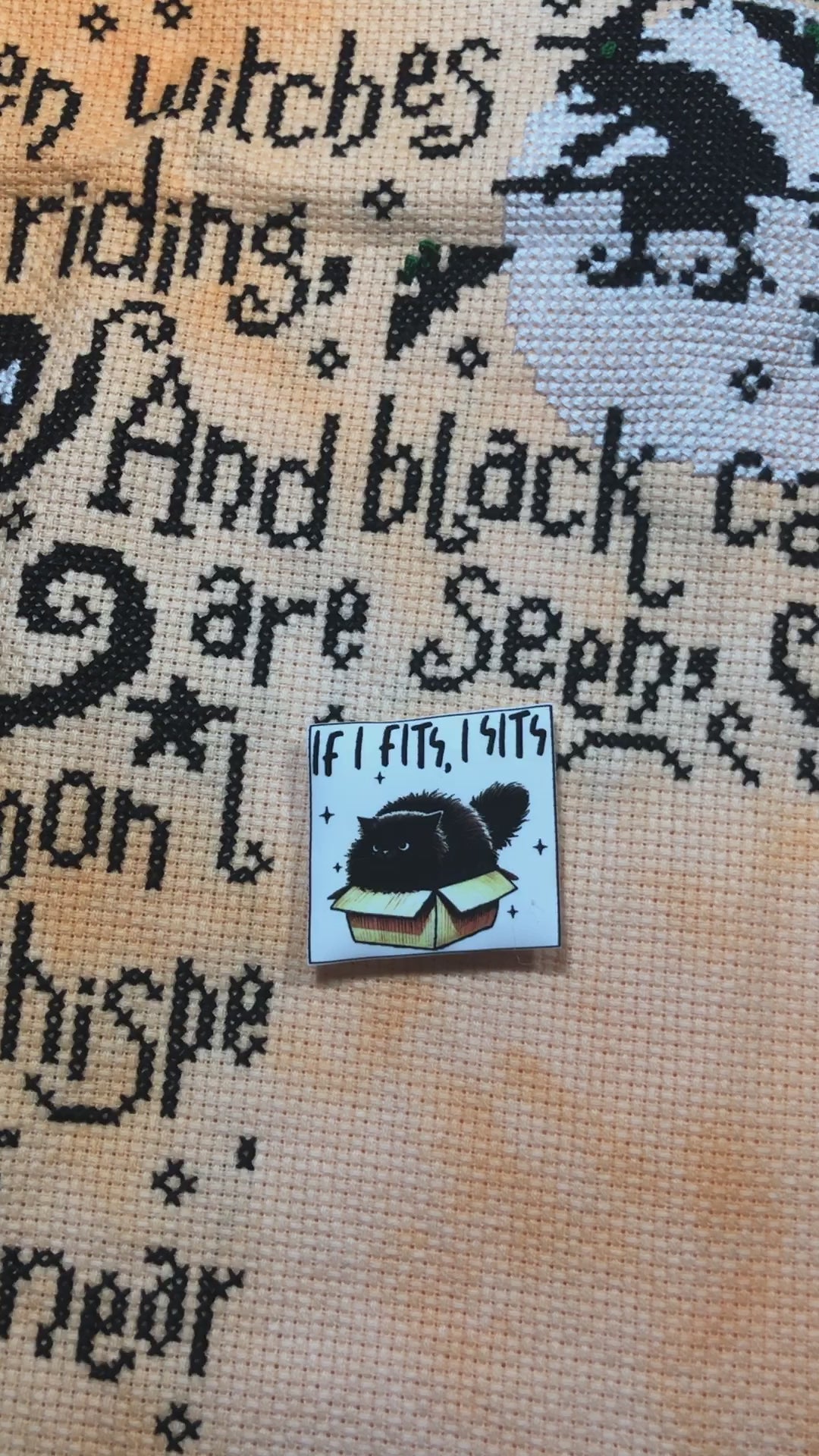 Funny cat magnetic needle minder